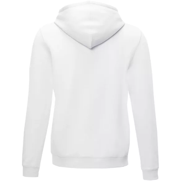 37510010 - Hanorac pentru barbati - bumbac organic reciclat - cu fermoar complet - RUBY - ALB