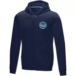 37510490 - Hanorac pentru barbati - bumbac organic reciclat - cu fermoar complet - RUBY - BLEUMARIN