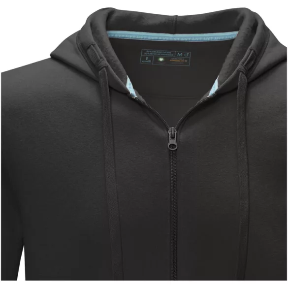 37510890 - Hanorac pentru barbati - bumbac organic reciclat - cu fermoar complet - RUBY  - STORM GREY