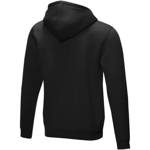 37510990 - Hanorac pentru barbati - bumbac organic reciclat - cu fermoar complet - RUBY - NEGRU