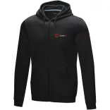 37510990 - Hanorac pentru barbati - bumbac organic reciclat - cu fermoar complet - RUBY - NEGRU
