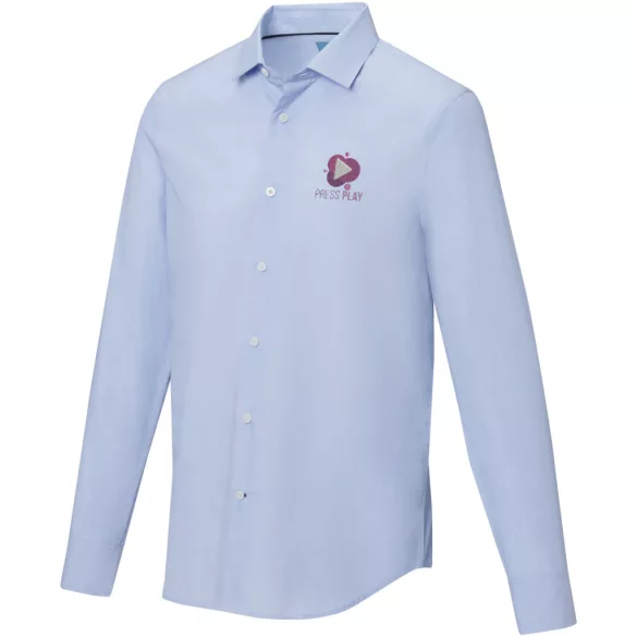 37524500 - Camasa pentru barbati - 100% bumbac organic - cu maneca lunga - CUPRITE  - ALBASTRU DESCHIS