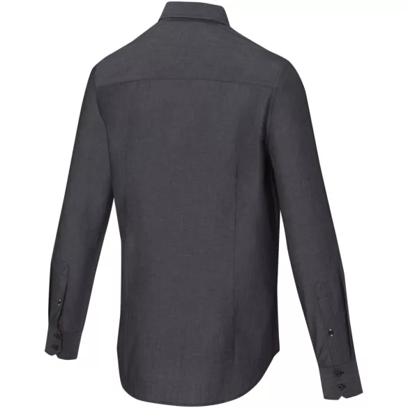 37524900 - Camasa pentru barbati - 100% bumbac organic - cu maneca lunga - CUPRITE - NEGRU