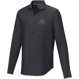 37524900 - Camasa pentru barbati - 100% bumbac organic - cu maneca lunga - CUPRITE - NEGRU