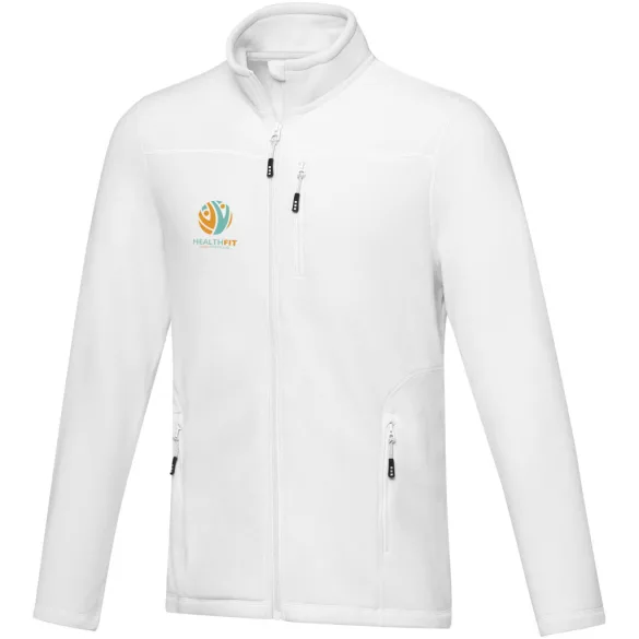 37529010 - Jacheta din fleece reciclat cu certificare GRS  - pentru barbati - AMBER - ALB