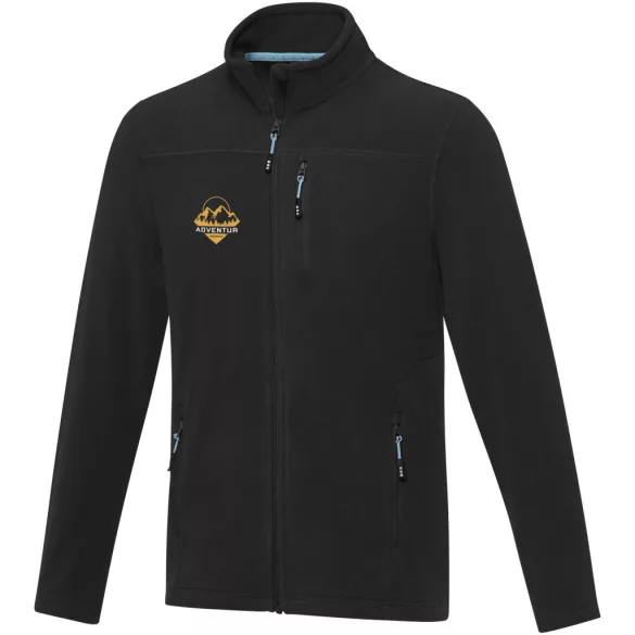 37529900 - Jacheta din fleece reciclat cu certificare GRS  - pentru barbati - AMBER - NEGRU