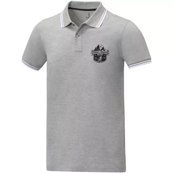 38108800 - Tricou polo - pentru barbati - cu maneca scurta - Amarago - HEATHER GREY