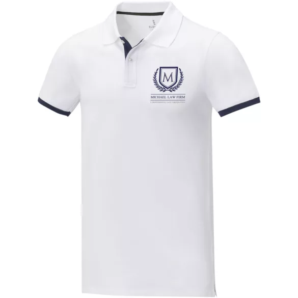 38110010 - Tricou polo - pentru barbati - cu maneca scurta - Morgan - ALB