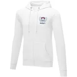 38229010 - Hanorac pentru barbati cu fermoar complet - Theron - ALB