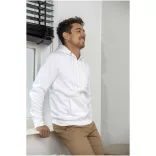 38229010 - Hanorac pentru barbati cu fermoar complet - Theron - ALB