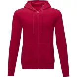 38229250 - Hanorac pentru barbati cu fermoar complet - Theron - ROSU