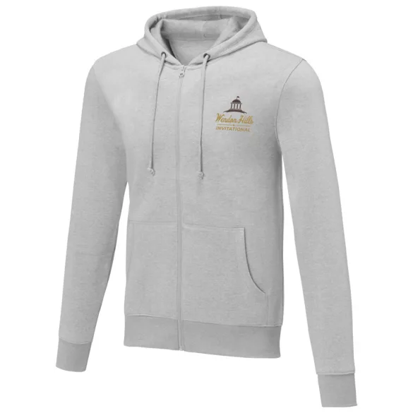 38229800 - Hanorac pentru barbati cu fermoar complet - Theron - HEATHER GREY