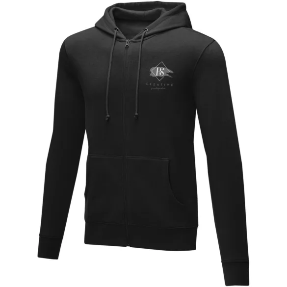 38229990 - Hanorac pentru barbati cu fermoar complet - Theron - NEGRU