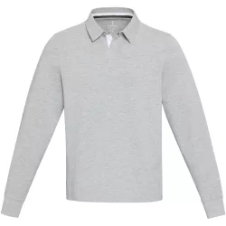   38237809 - Bluza polo unisex - bumbac organic - Clyde - HEATHER GREY