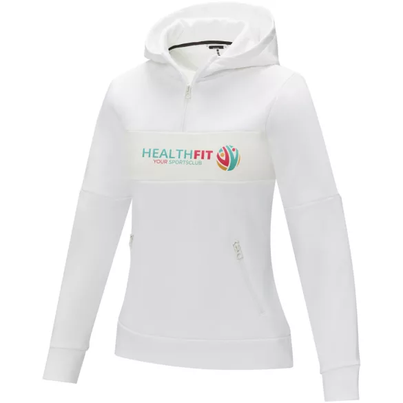 39473014 - Pulover tip hanorac cu fermoar - pentru femei - Sayan - ALB