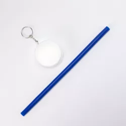   MD4021 - Breloc cu pai din silicon reutilizabil in cutie de PP - FINGER - ALBASTRU ROYAL