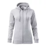 4103212 - Hanorac pentru dama - Trendy Zipper - [Gri deschis]