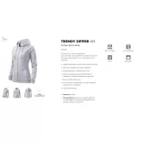 4103212 - Hanorac pentru dama - Trendy Zipper - [Gri deschis]