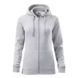 4110312 - Hanorac pentru dama - Trendy Zipper - [Gri deschis]