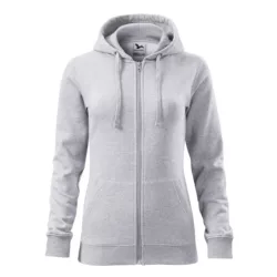   4110312 - Hanorac pentru dama - Trendy Zipper - [Gri deschis]