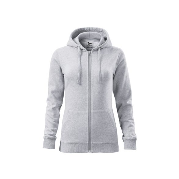 4110312 - Hanorac pentru dama - Trendy Zipper - [Gri deschis]