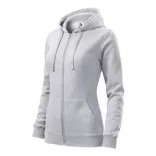 4110312 - Hanorac pentru dama - Trendy Zipper - [Gri deschis]