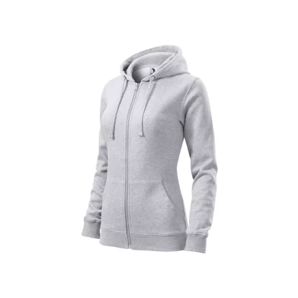 4110312 - Hanorac pentru dama - Trendy Zipper - [Gri deschis]