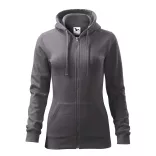 4113612-Hanorac-pentru-dama-Trendy-Zipper-Gri-Metalic