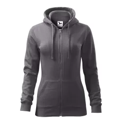 4113612-Hanorac-pentru-dama-Trendy-Zipper-Gri-Metalic