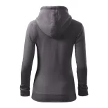 4113612-Hanorac-pentru-dama-Trendy-Zipper-Gri-Metalic