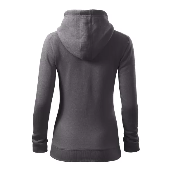 4113612-Hanorac-pentru-dama-Trendy-Zipper-Gri-Metalic