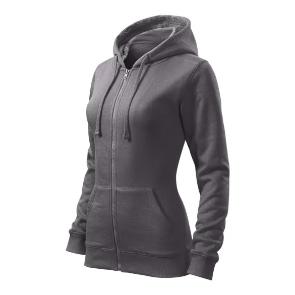 4113612-Hanorac-pentru-dama-Trendy-Zipper-Gri-Metalic