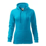 4114612-Hanorac-pentru-dama-Trendy-Zipper-Turcoaz