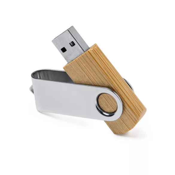 US4190-Stick-USB-cu-corp-natural-din-bambus-si-clema-oscilanta-metalica-ULDON-BAMBUS