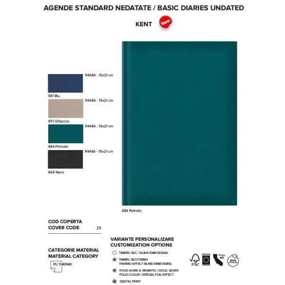 Agenda-nedatata-Kent-15-x-21-cm-Ghiaccio