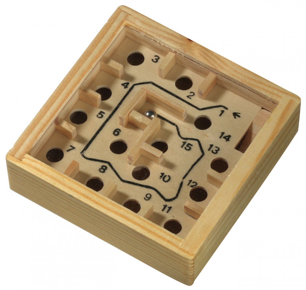56-0501035 - Labirint din lemn Lost cu bile metalice si 14 g
