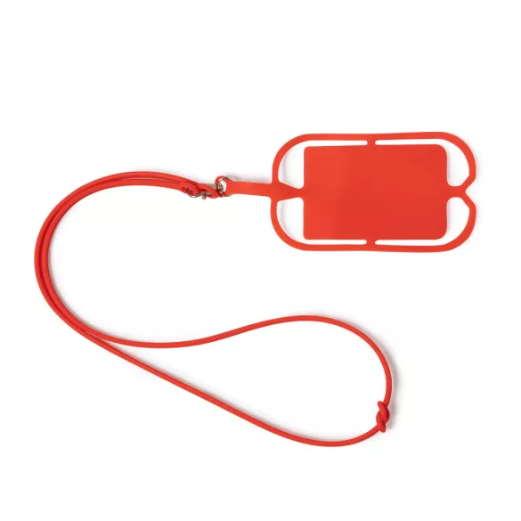LY7046-Lanyard-de-silicon-cu-suport-pentru-telefon-sau-ecuson-DALVIK-ROSU