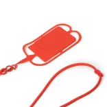 LY7046-Lanyard-de-silicon-cu-suport-pentru-telefon-sau-ecuson-DALVIK-ROSU