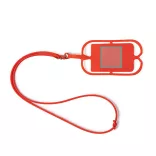 LY7046-Lanyard-de-silicon-cu-suport-pentru-telefon-sau-ecuson-DALVIK-ROSU