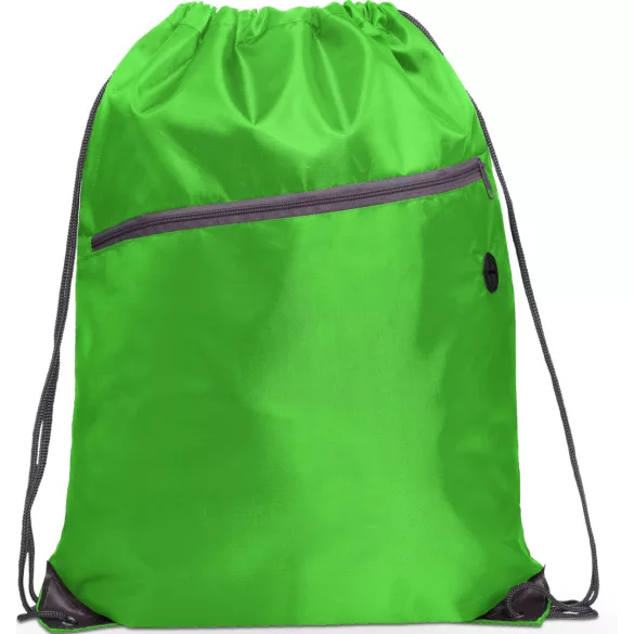 BO7152 - Rucsac cu snur si buzunar frontal din poliester - 210D - NINFA - VERDE TEI
