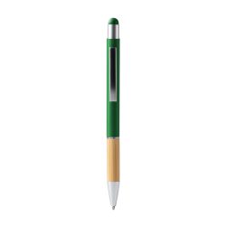 BL7990-Pix-metalic-cu-finisaj-mat-cu-grip-din-bambus-si-stylus-OLTEN-VERDE-INCHIS