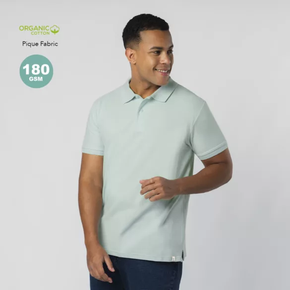 8009-019PMK - Tricou polo pentru adulti - Ment - BLUE PASTEL