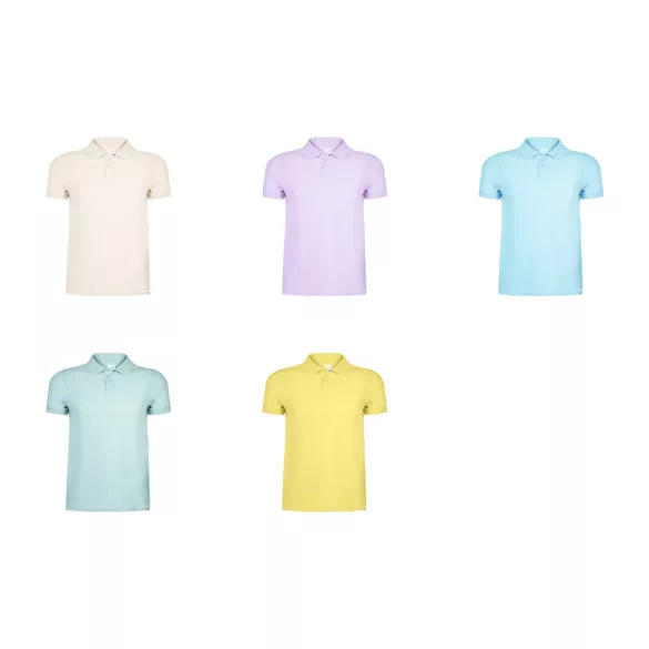 8009-019PMK - Tricou polo pentru adulti - Ment - BLUE PASTEL