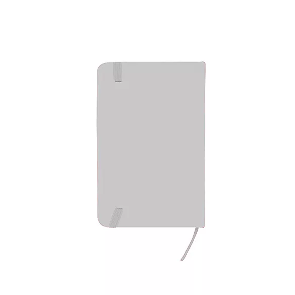 NB8050 - Blocnotes A5 cu coperti rigide din imitatie de piele - ALBA - GRI