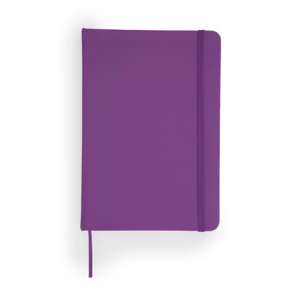 NB8050 - Blocnotes A5 cu coperti rigide din imitatie de piele - ALBA - MOV PURPURĂ