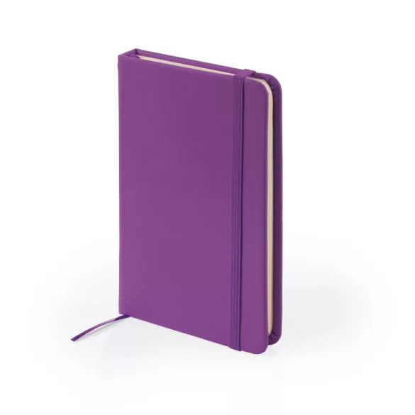 NB8050 - Blocnotes A5 cu coperti rigide din imitatie de piele - ALBA - MOV PURPURĂ
