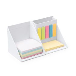 HW8062-Set-de-birou-din-carton-cu-suport-de-pix-si-post-it-DIMAS-ALB