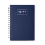 AG8068 - Agenda datata zilnic - A5 cu spira si coperti captusite din PU - BLEUMARIN
