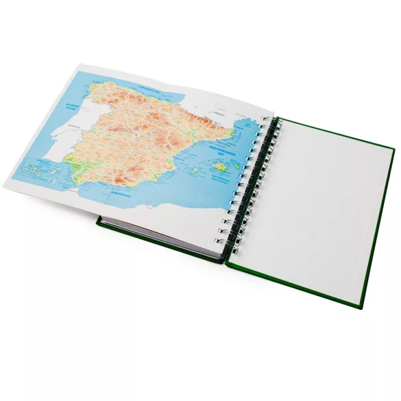 AG8068 - Agenda datata zilnic - A5 cu spira si coperti captusite din PU - BLEUMARIN