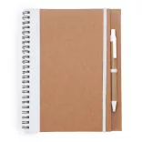 NB8073 - Caiet cu spirala si coperta din carton reciclat - ALANI - ALB